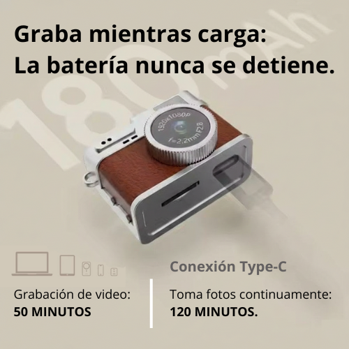 Cámara Llavero Retro Video Recorder